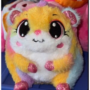 Adorable Plush Hamster Stuffed Animal Toy Rainbow Colors Cute Kawaii Kids